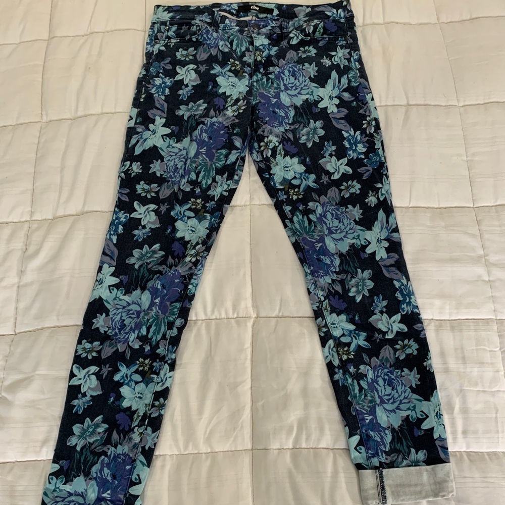Else blue floral jeans